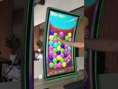 Εξωτερική οθόνη αφής LCD βιομηχανικής ποιότητας οθόνη αφής 32 ̊C τύπου LED Halo Curved Display υψηλή φωτεινότητα