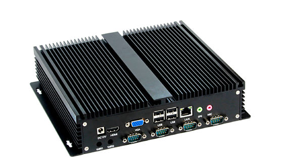 Aluminum Housing Fanless Mini Embedded PC 2*RJ45 / 4*USB RS232 RS485