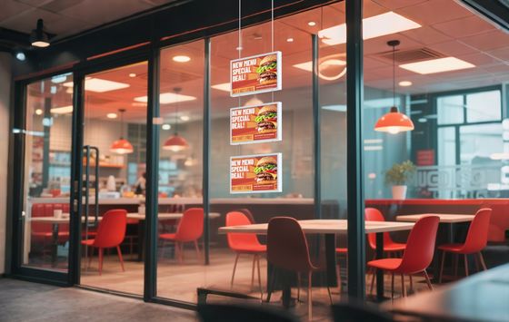 21.5'' High Brightness Multi-Screen Hanging Window Display with RK3568 Android 11 (RK3288, RK3588, Single Media Player optional)
